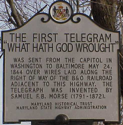 telegraph memorial sign