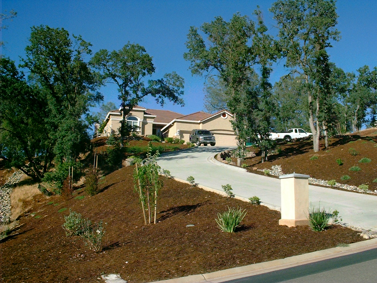 Large House and cars