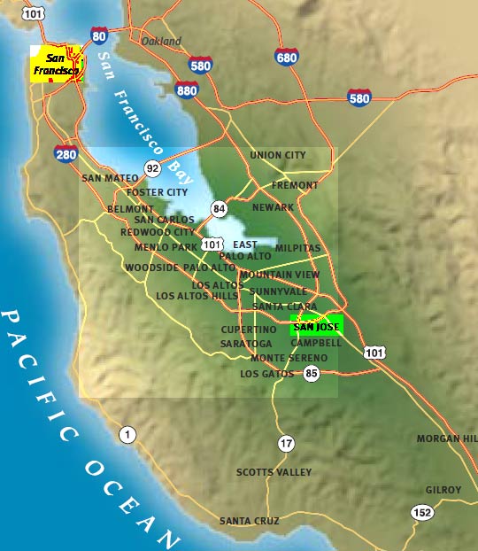 Silicon Valley Map 2000