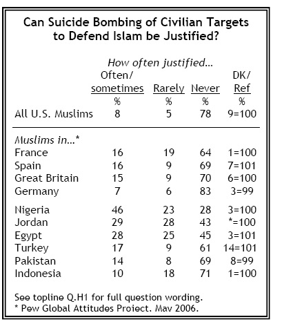 international comparison of muslim suicide bombing