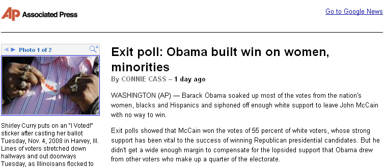 AP exit poll 2008