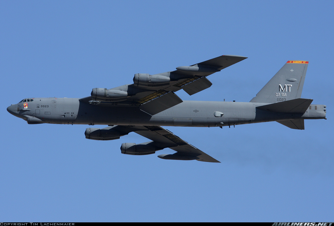 b-52 at the sky