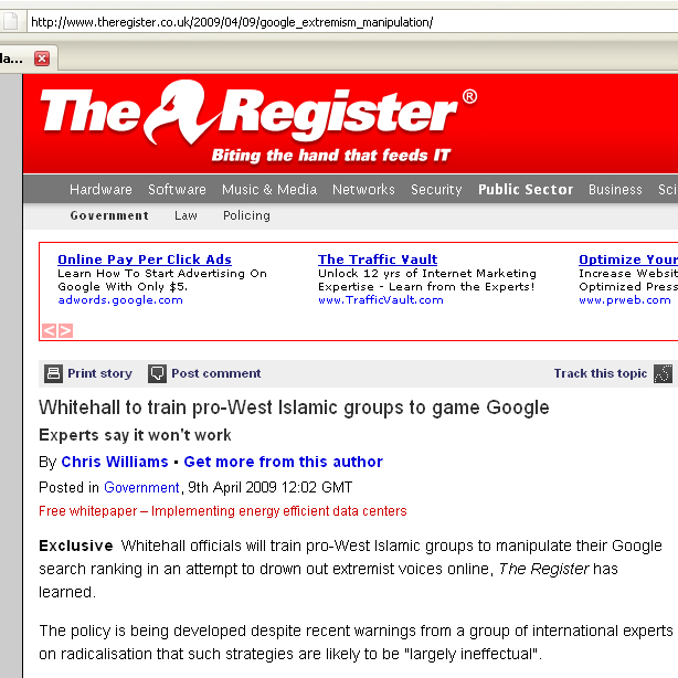 SEO 'weapon' UK The Register 141909